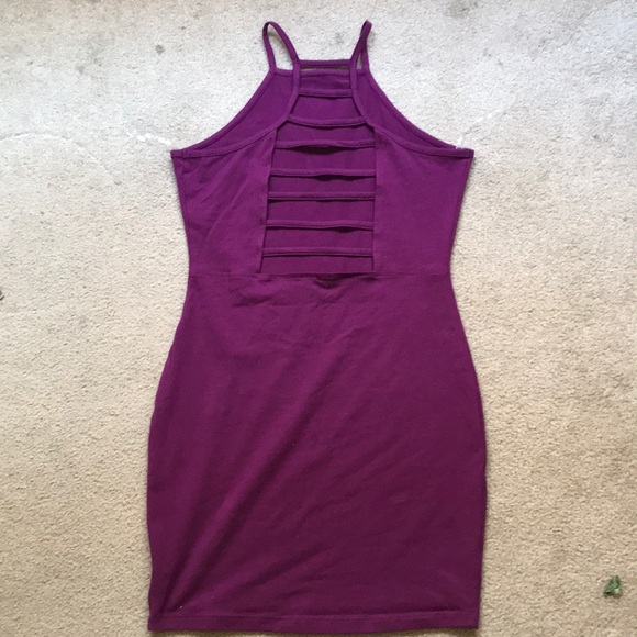 Charlotte Russe eggplant color fitted dress - Picture 2 of 3